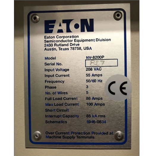 EATON NOVA / AXCELIS  NV 8200P二手翻新中束流离子注入设备